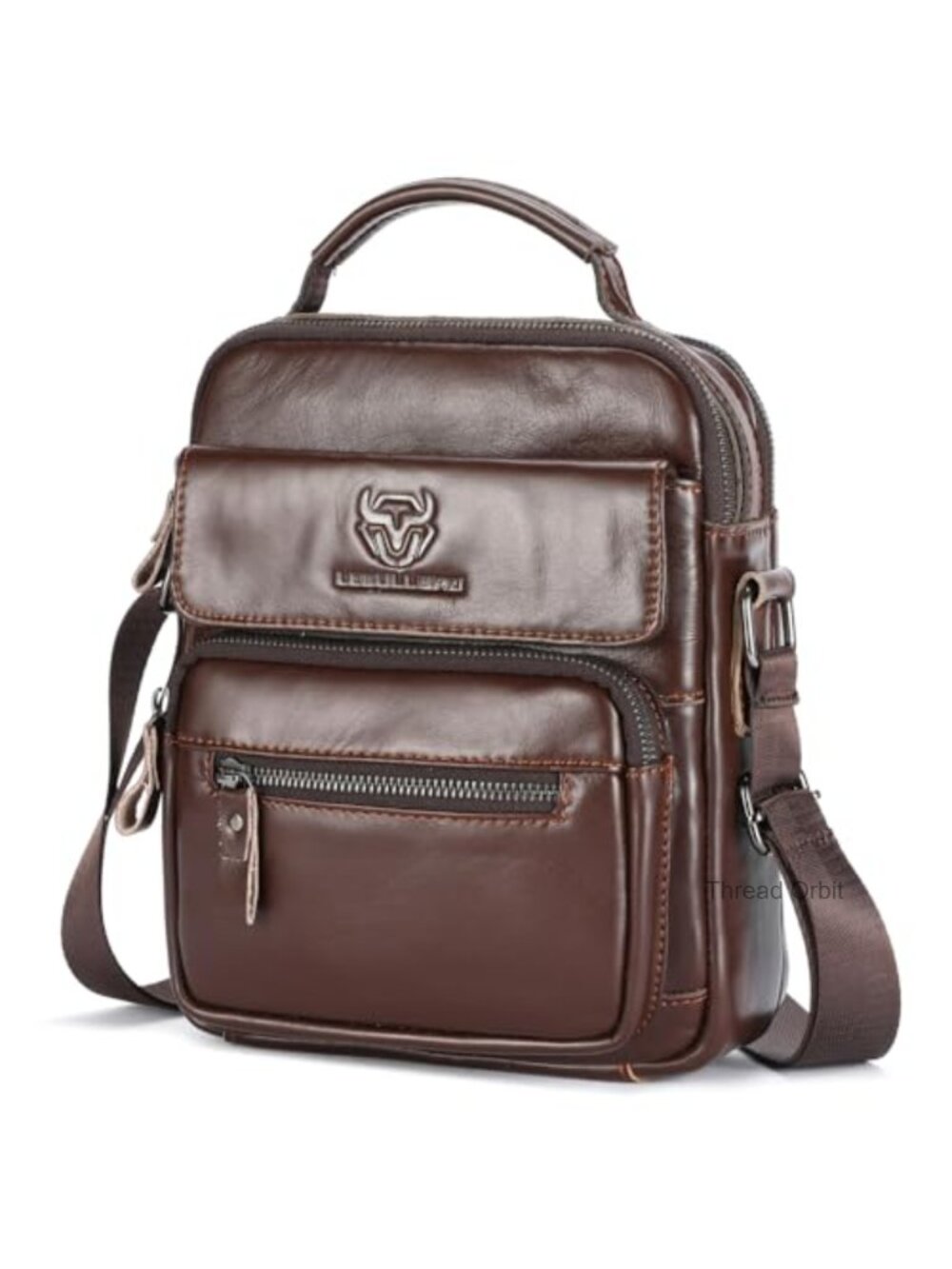 Premium Leather Crossbody Sling Bag Messenger Bag Business Office